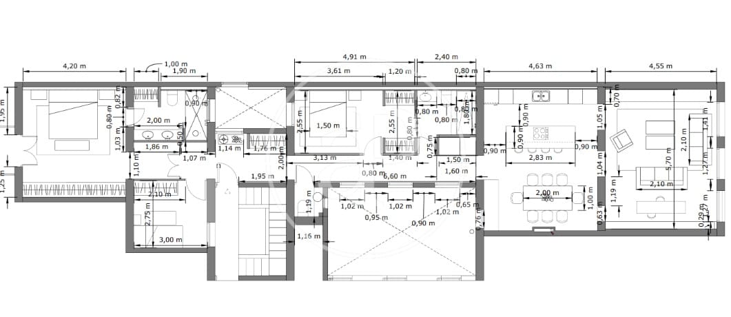 3 makuuhuone Huoneisto myytävänä paikassa Barcelona kaupunki - 1 297 000 € (Ref: 9282179)