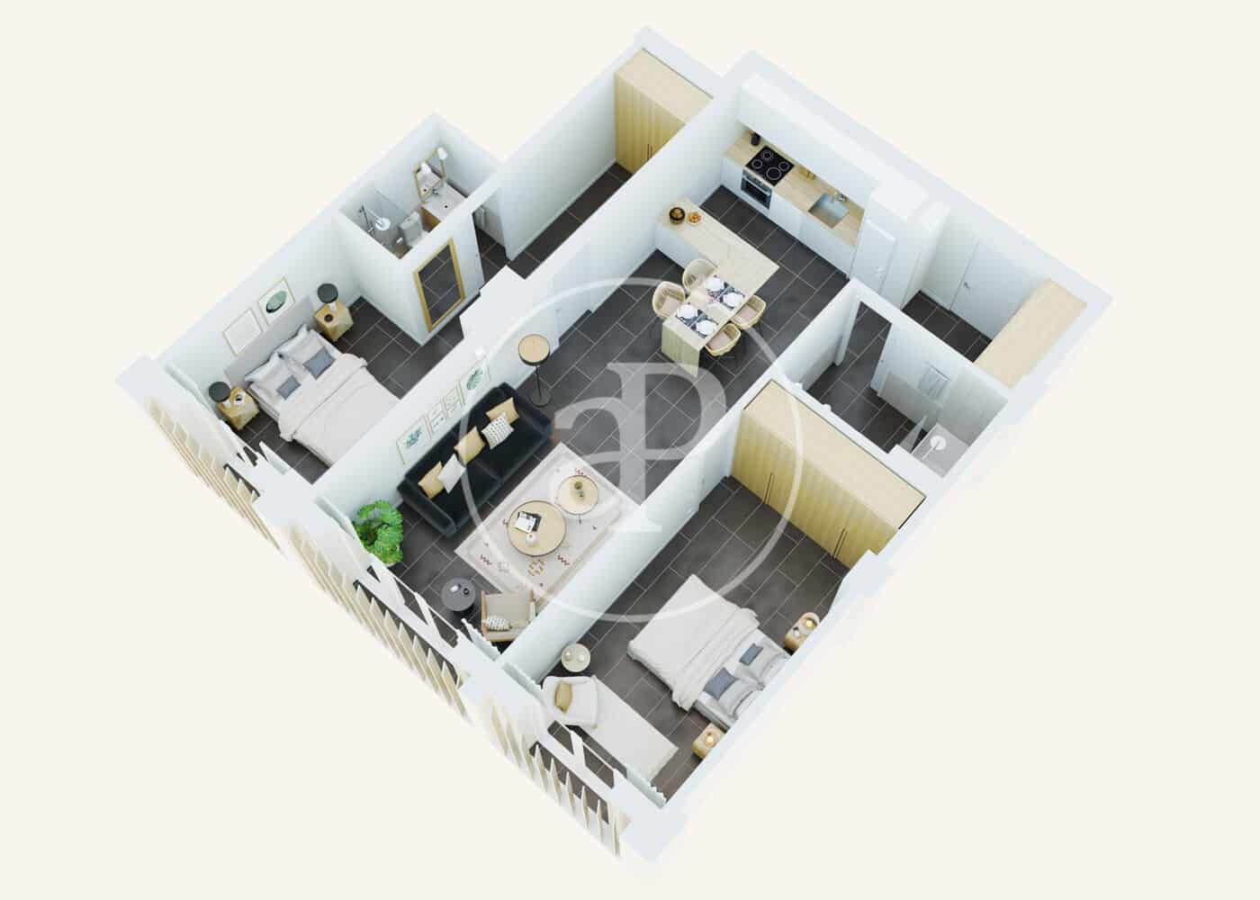 2 makuuhuone Huoneisto vuokrattavana paikassa Barcelona kaupunki - 2 550 € (Ref: 9301029)