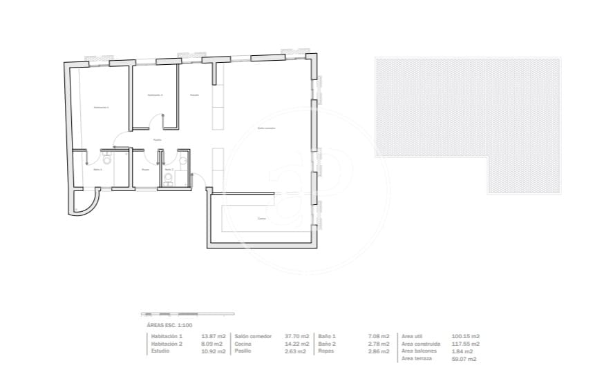 2 soveværelse Penthouse til salg i Barcelona by - € 1.400.000 (Ref: 9326454)