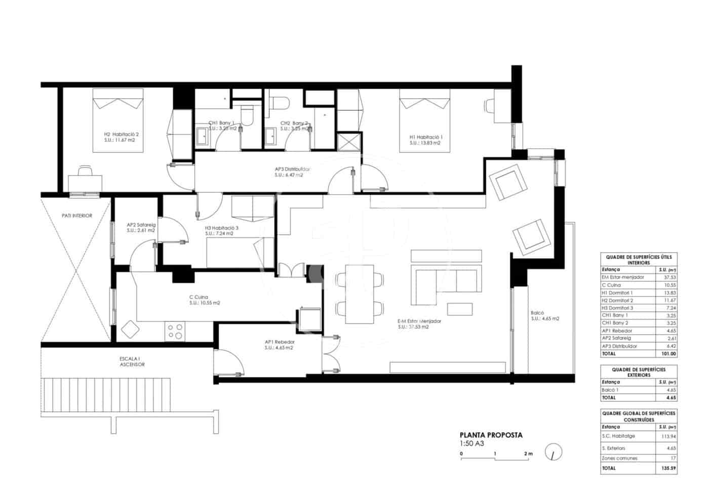 3 makuuhuone Huoneisto myytävänä paikassa Barcelona kaupunki - 618 000 € (Ref: 9347340)