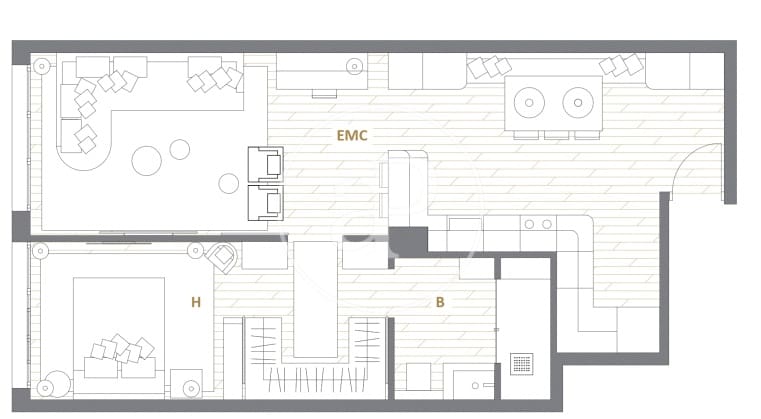 1 soveværelse Lejlighed til salg i Barcelona by - € 399.000 (Ref: 9359574)