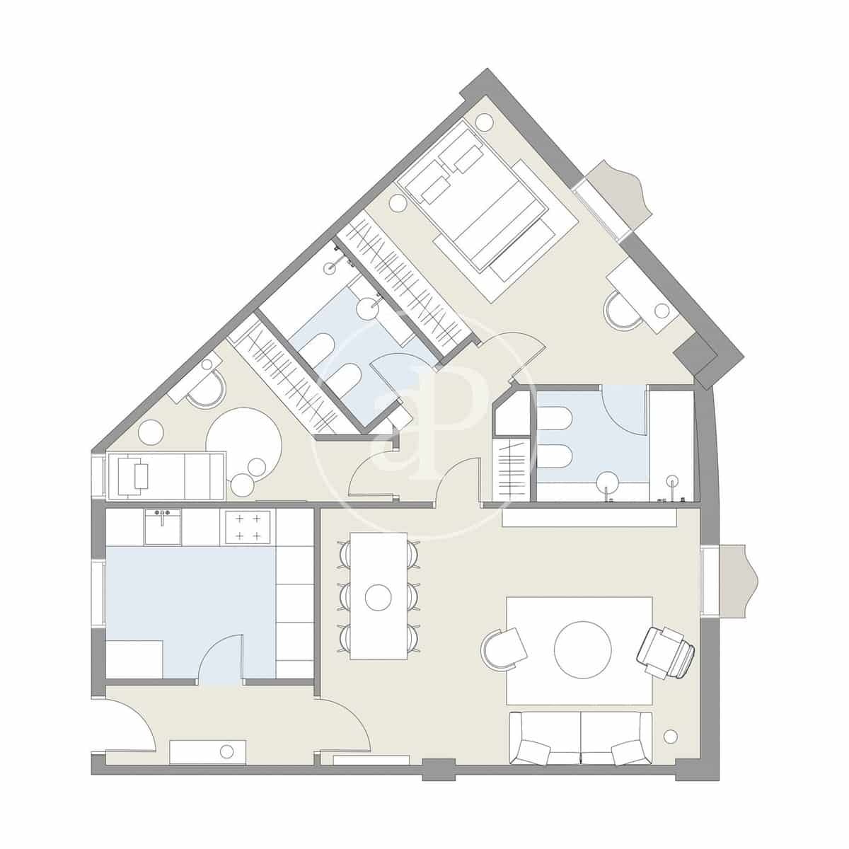 2 slaapkamer Appartement te huur in Barcelona stad - € 2.700 (Ref: 9359579)