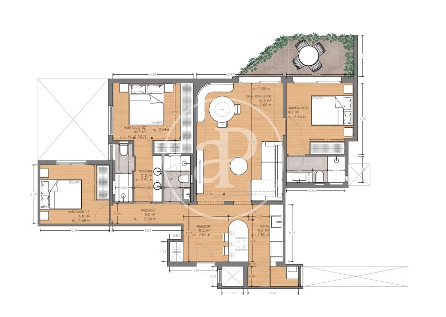 3 chambre Appartement à vendre à Barcelone ville - 998 000 € (Ref: 9367488)