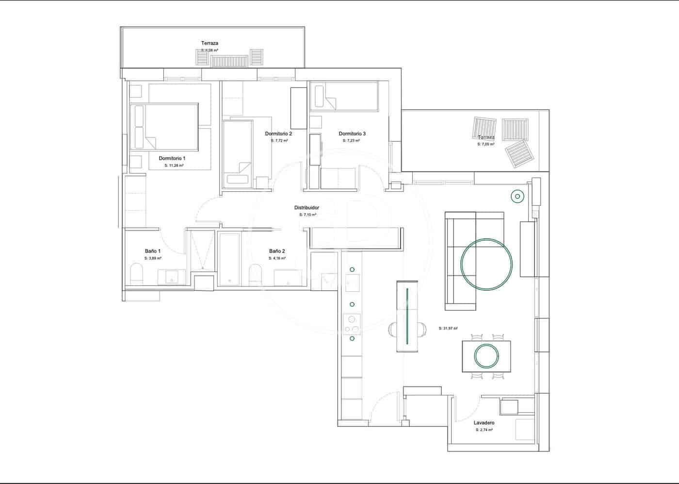 3 bedroom Apartment for rent in Mataro with pool - € 2,500 (Ref: 9440105)