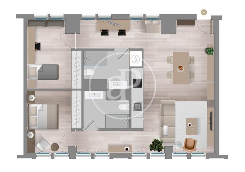 2 bedroom Villa for rent in Barcelona city with pool - € 2,860 (Ref: 9449155)