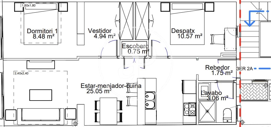 2 soveværelse Lejlighed til salg i Barcelona by - € 230.000 (Ref: 9456234)