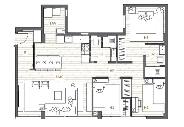 3 soverom Leilighet til salgs i El Camp d'en Grassot i Gràcia Nova, Barcelona by - € 570 000 (Ref: 9494604)