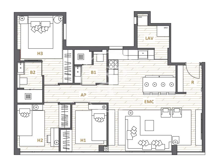 3 camera da letto Appartamento in vendita in Barcelona citta - 570.000 € (Rif: 9494605)