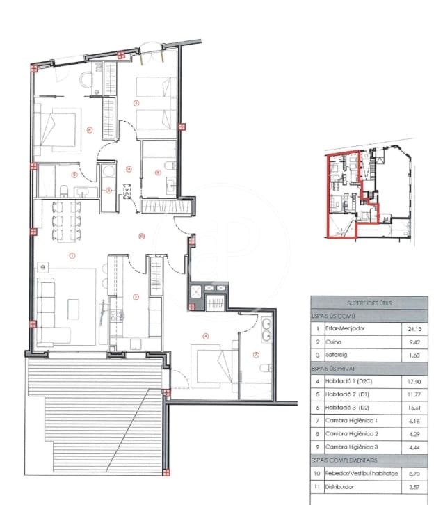 3 sovrum Lägenhet att hyra i Rubi - 1 708 € (Ref: 9508860)