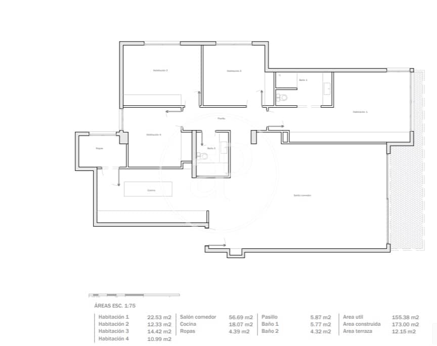 Apartamento de 4 habitaciones en Barcelona ciudad en venta - 1.600.000 € (Ref: 9525600)