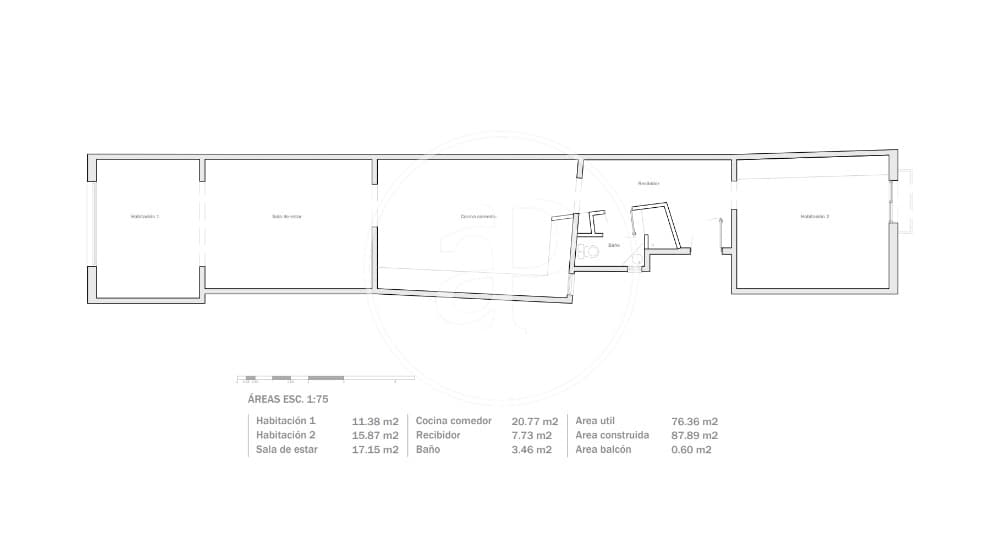 1 quarto Apartamento para venda em Barcelona cidade - 365 000 € (Ref: 9530509)