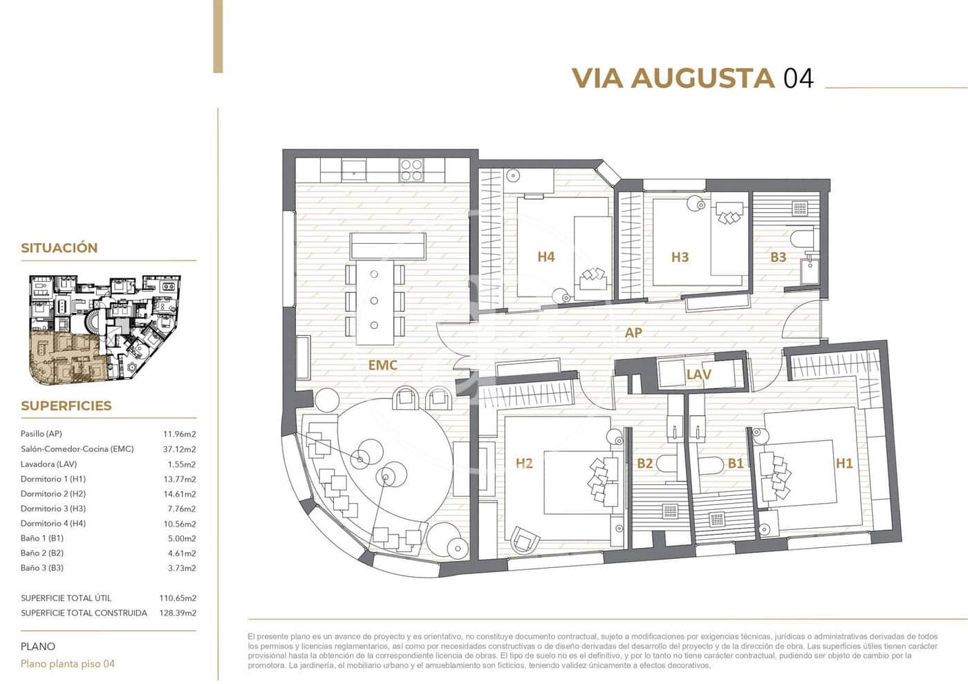 4 slaapkamer Appartement te koop in Barcelona stad - € 1.300.000 (Ref: 9551467)
