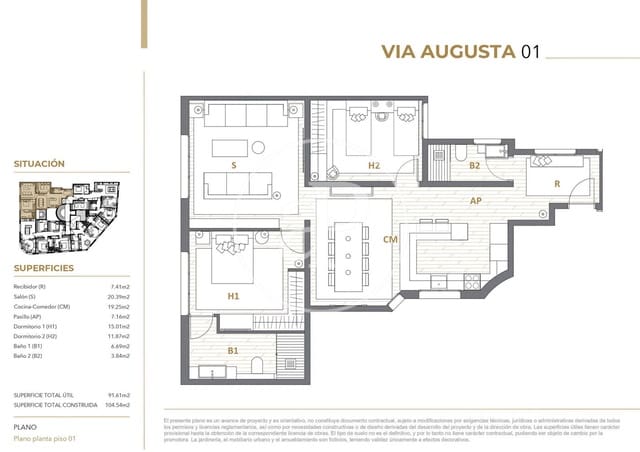 2 slaapkamer Appartement te koop in La Vila de Gràcia, Barcelona stad - € 1.050.000 (Ref: 9551469)