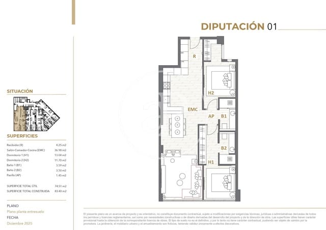 2 makuuhuone Huoneisto myytävänä paikassa El Fort Pienc, Barcelona kaupunki - 535 000 € (Ref: 9565230)