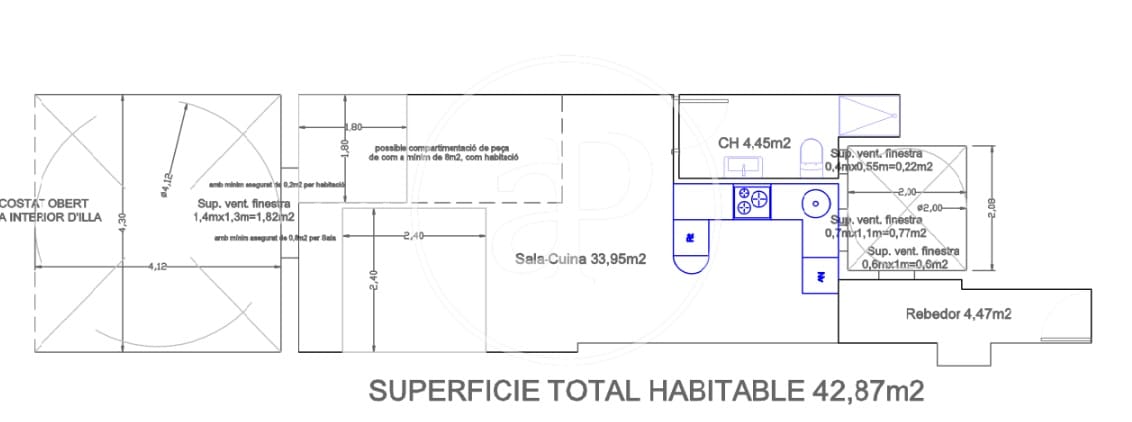 1 soverom Leilighet til salgs i Barcelona by - € 269 000 (Ref: 9574621)