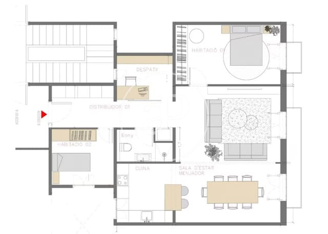 2 makuuhuone Huoneisto myytävänä paikassa La Dreta de L'Eixample, Barcelona kaupunki - 900 000 € (Ref: 9591253)