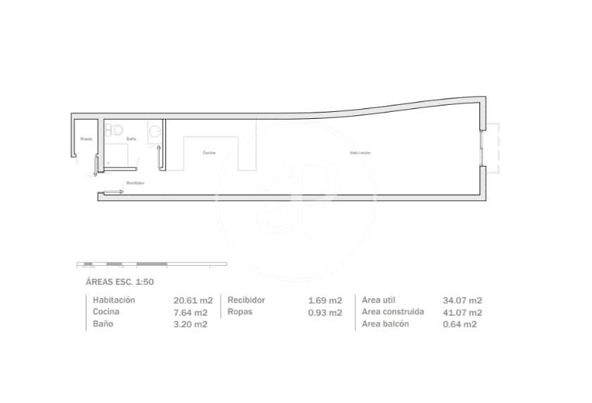 1 bedroom Apartment for sale in Barcelona city - € 225,000 (Ref: 9651942)