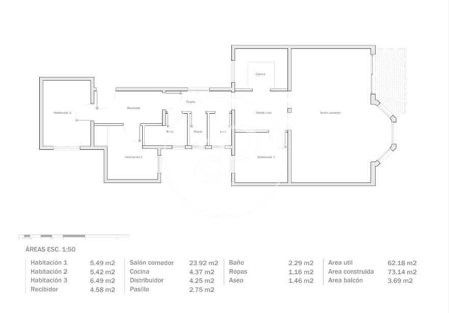 3 makuuhuone Huoneisto myytävänä paikassa Barcelona kaupunki - 550 000 € (Ref: 9677741)