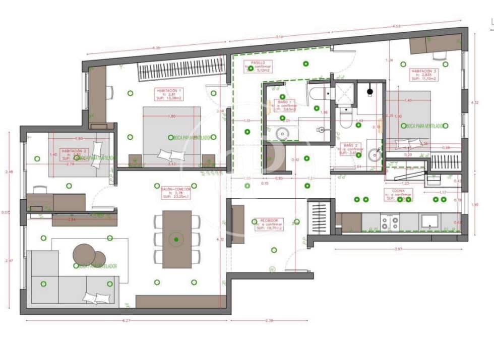 Apartamento de 3 habitaciones en Barcelona ciudad en venta - 780.000 € (Ref: 9711956)