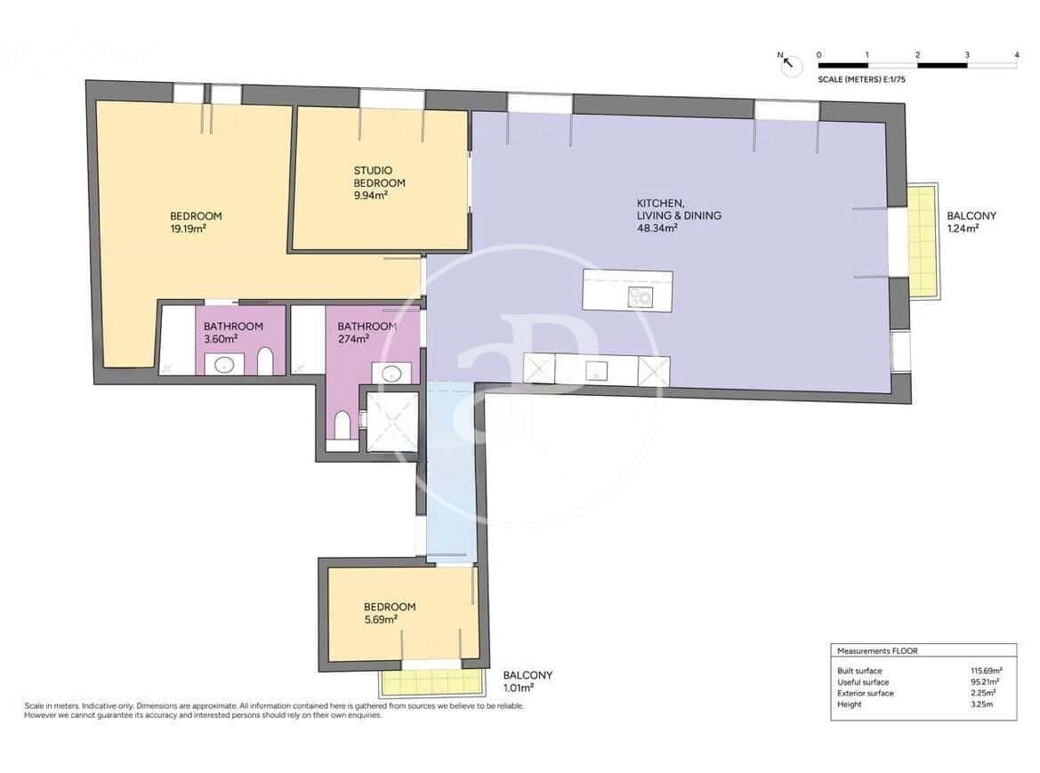 3 makuuhuone Huoneisto myytävänä paikassa Barcelona kaupunki - 590 000 € (Ref: 9752008)