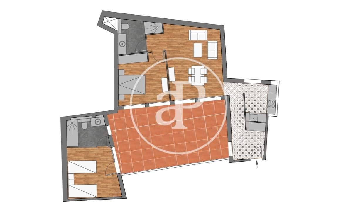 2 bedroom Apartment for rent in Barcelona city - € 2,700 (Ref: 9770621)