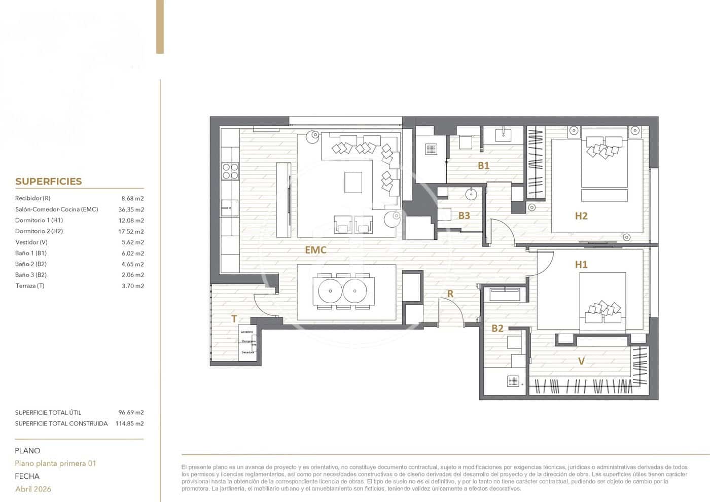 2 chambre Appartement à vendre à Barcelone ville - 630 000 € (Ref: 9778101)