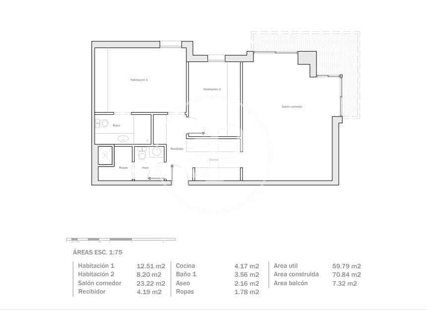 2 Zimmer Apartment zu verkaufen in Barcelona Stadt - 715.000 € (Ref: 9797072)