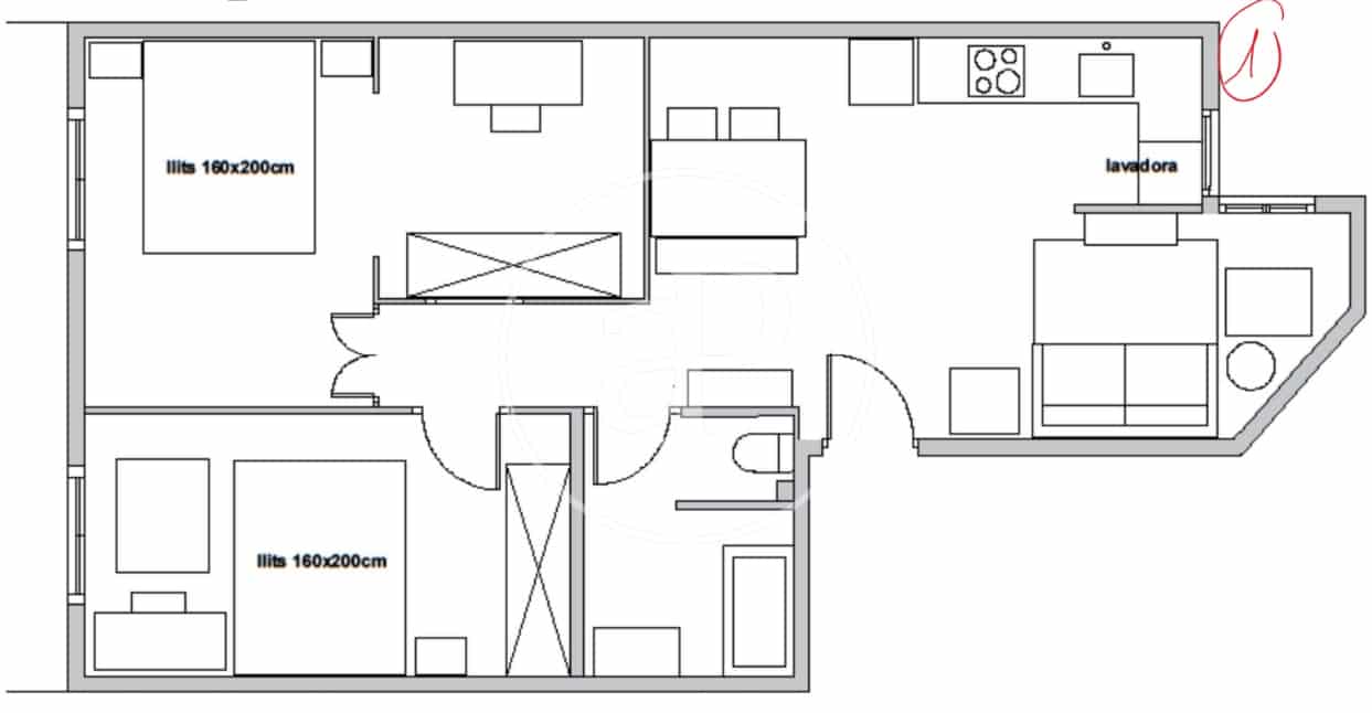 Apartamento de 2 habitaciones en Barcelona ciudad en venta - 235.000 € (Ref: 9833637)