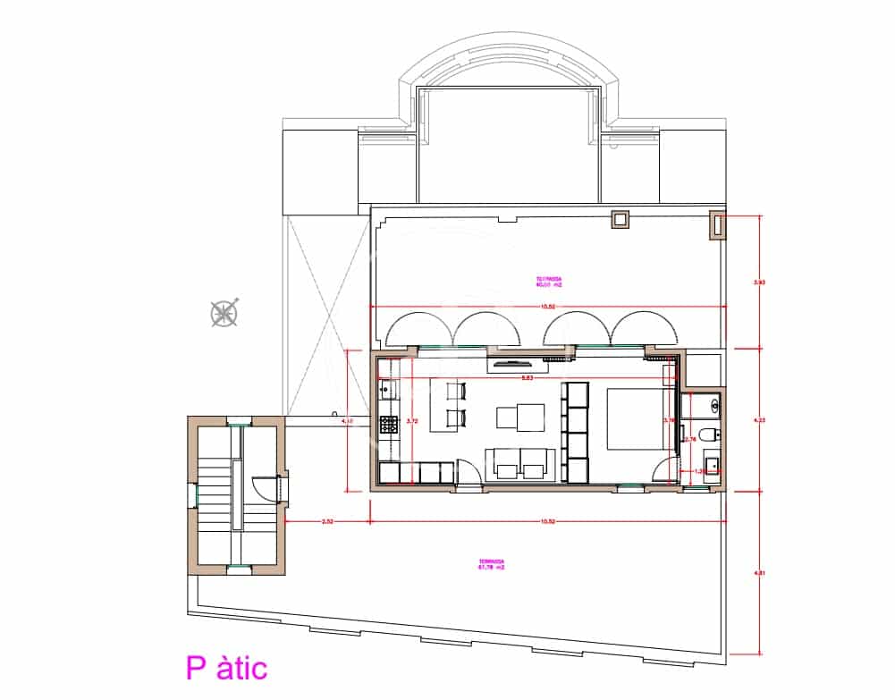 Appartement de 1 chambre à louer à Barcelone ville - 1 325 € (Ref: 9833639)