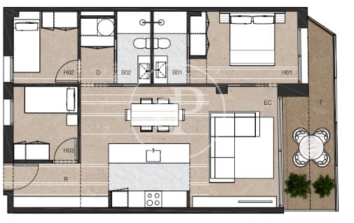 3 sypialnia Apartament do wynajęcia w Sant Cugat del Valles z garażem - 2 600 € (Ref: 9868573)