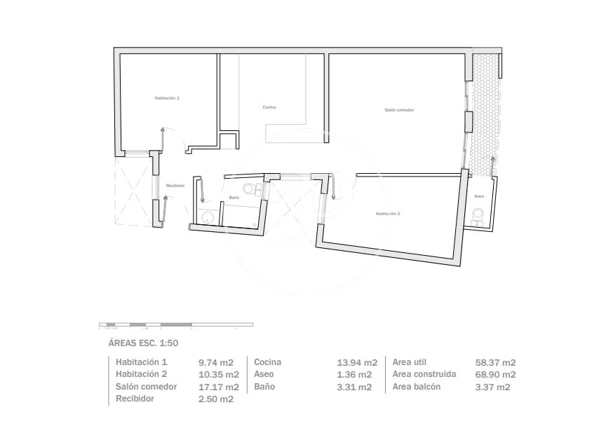2 bedroom Apartment for sale in Barcelona city - € 475,000 (Ref: 9868583)