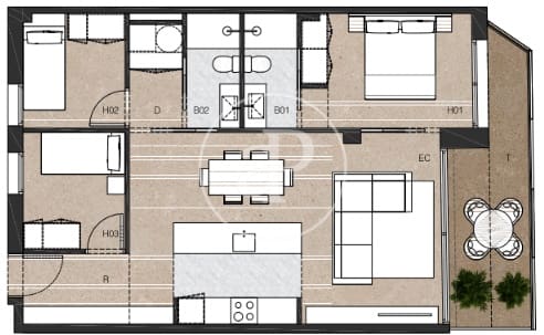 3 camera da letto Appartamento in vendita in Sant Cugat del Valles - 590.000 € (Rif: 9911040)