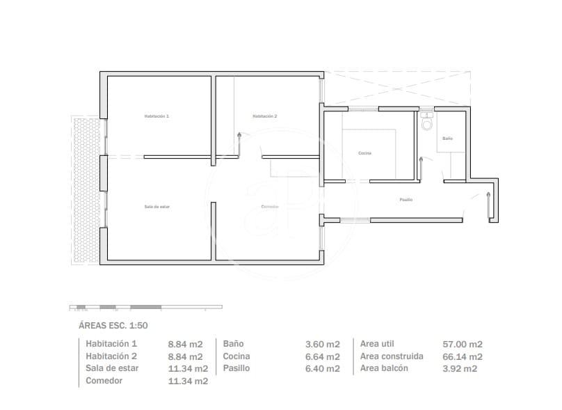2 bedroom Apartment for sale in Barcelona city - € 450,000 (Ref: 9945706)
