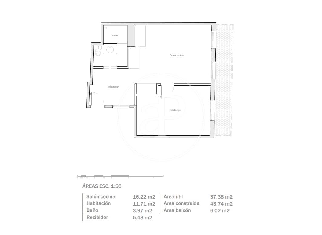1 bedroom Apartment for sale in Barcelona city - € 330,000 (Ref: 9973315)