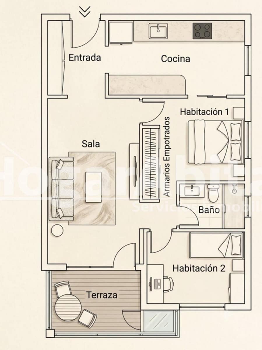 2 quarto Apartamento para venda em Puerto del Rey com piscina garagem - 180 000 € (Ref: 10003745)