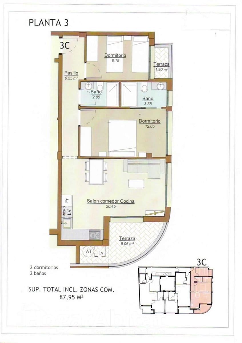 2 soveværelse Lejlighed til salg i Torrevieja med swimmingpool - € 265.000 (Ref: 10022548)