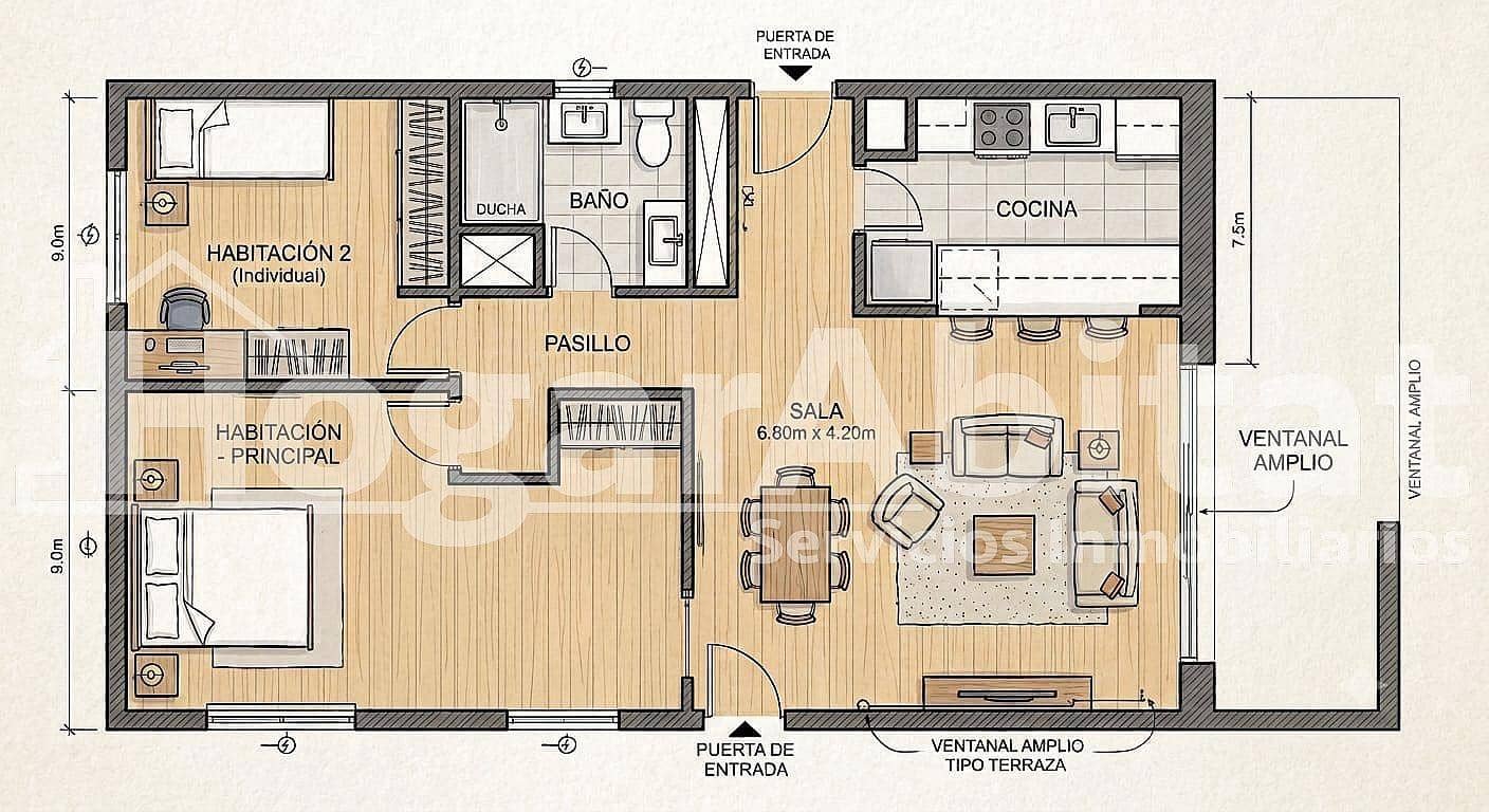2 makuuhuone Kattohuoneisto myytävänä paikassa Torrevieja - 300 000 € (Ref: 10062075)