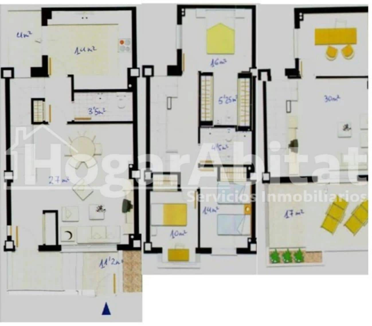 5 soveværelse Rækkehus til salg i Sagunto / Sagunt med swimmingpool garage - € 340.000 (Ref: 10068011)