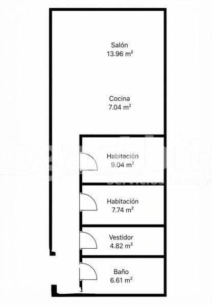 3 Zimmer Wohnung zu verkaufen in Valencia Stadt - 279.000 € (Ref: 10076497)
