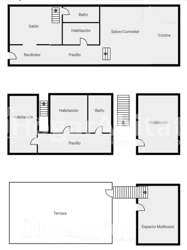 5 quarto Casa em Banda para venda em Almassora / Almazora - 210 000 € (Ref: 10081353)