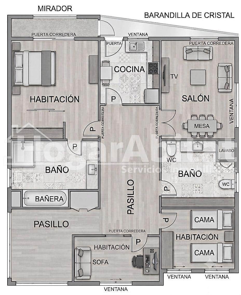 3 camera da letto Appartamento in vendita in Oliva con garage - 189.900 € (Rif: 10094773)