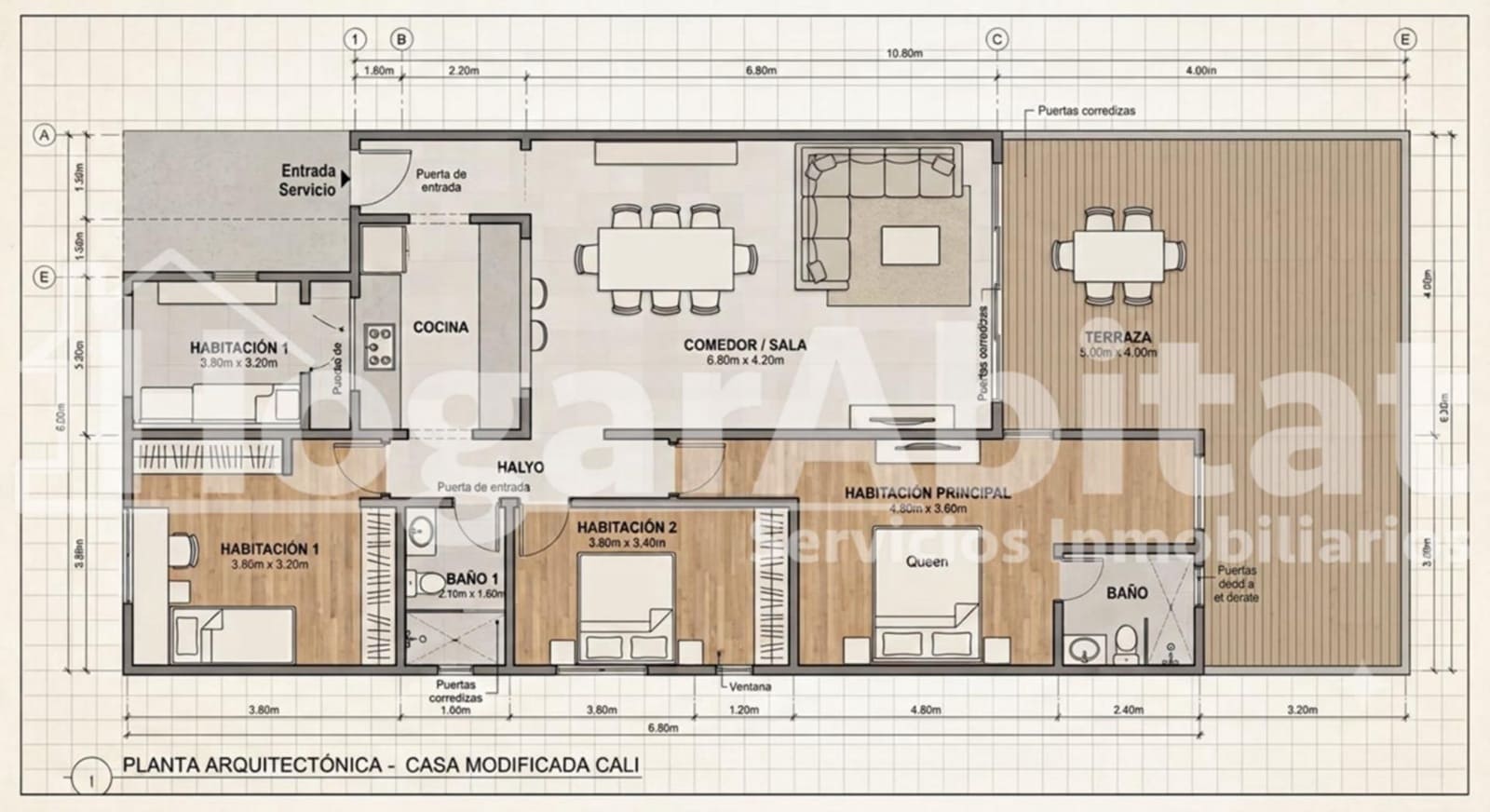 3 soverom Penthouse til salgs i Torrevieja med svømmebasseng garasje - € 329 000 (Ref: 10100254)