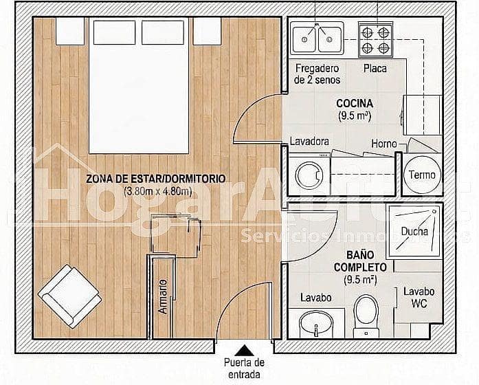 1 camera da letto Appartamento in vendita in Torrevieja - 111.000 € (Rif: 10102710)