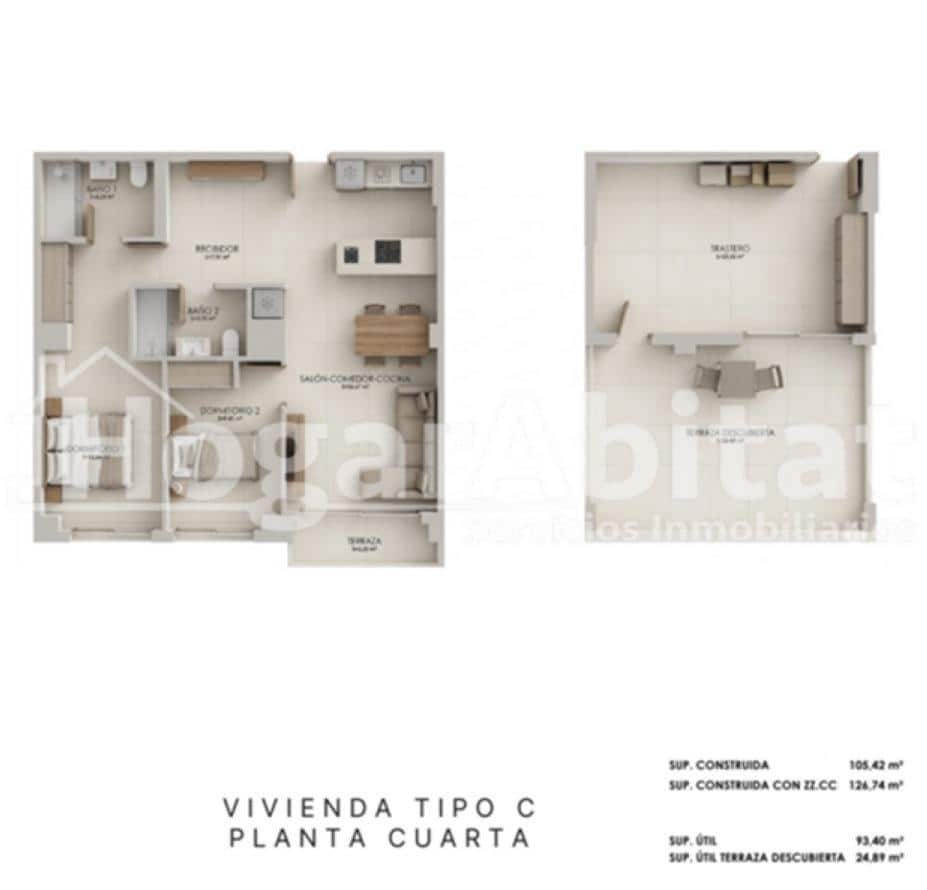 2 bedroom Penthouse for sale in La Vall d'Uixo with garage - € 249,000 (Ref: 10115707)