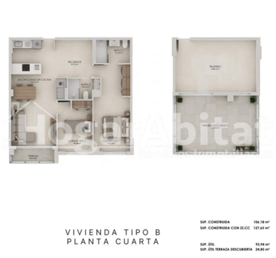 2 bedroom Penthouse for sale in La Vall d'Uixo with garage - € 249,000 (Ref: 10115707)