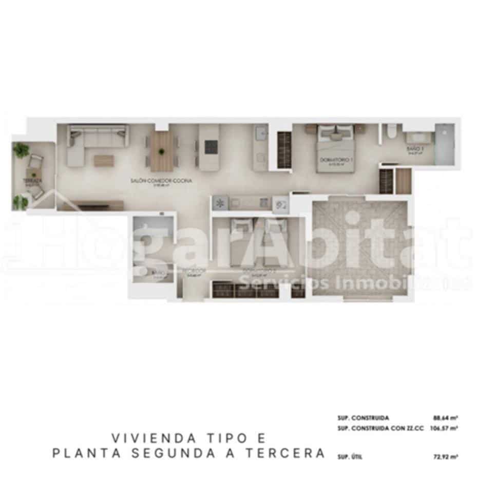 2 bedroom Flat for sale in La Vall d'Uixo with garage - € 189,000 (Ref: 10115709)