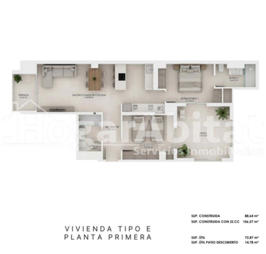 2 bedroom Flat for sale in La Vall d'Uixo with garage - € 189,000 (Ref: 10115709)
