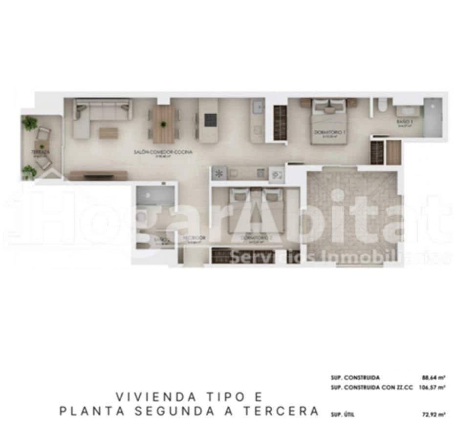2 bedroom Flat for sale in La Vall d'Uixo with garage - € 189,000 (Ref: 10115709)