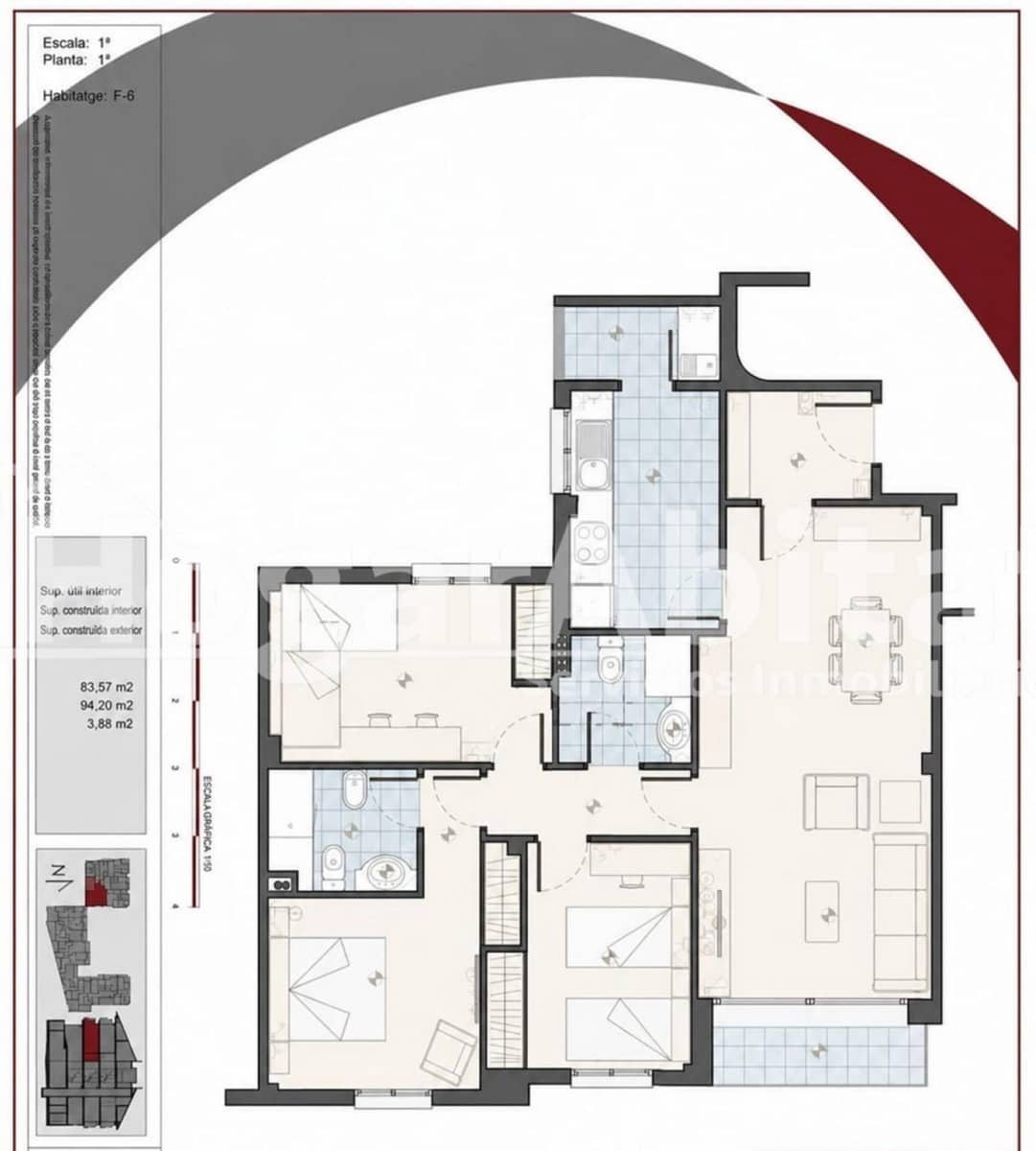 3 sypialnia Mieszkanie na sprzedaż w Polinya de Xuquer z basenem - 160 000 € (Ref: 10142445)