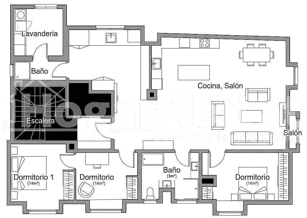 Piso de 2 habitaciones en València ciudad en venta - 299.900 € (Ref: 10147214)